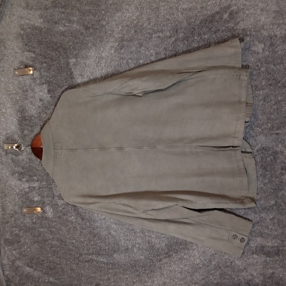 Carbon 2 Colbatvmens Enigma Blazer Ash Gray Linen Cotton Button Business Sz XL - Picture 5 of 10